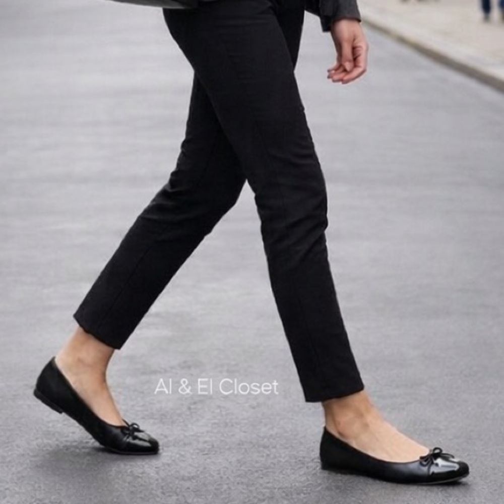 DV by Dolce Vita Moxy Black Vegan Ballet Flats Bow Detail Women’s Size 8.5 NIB